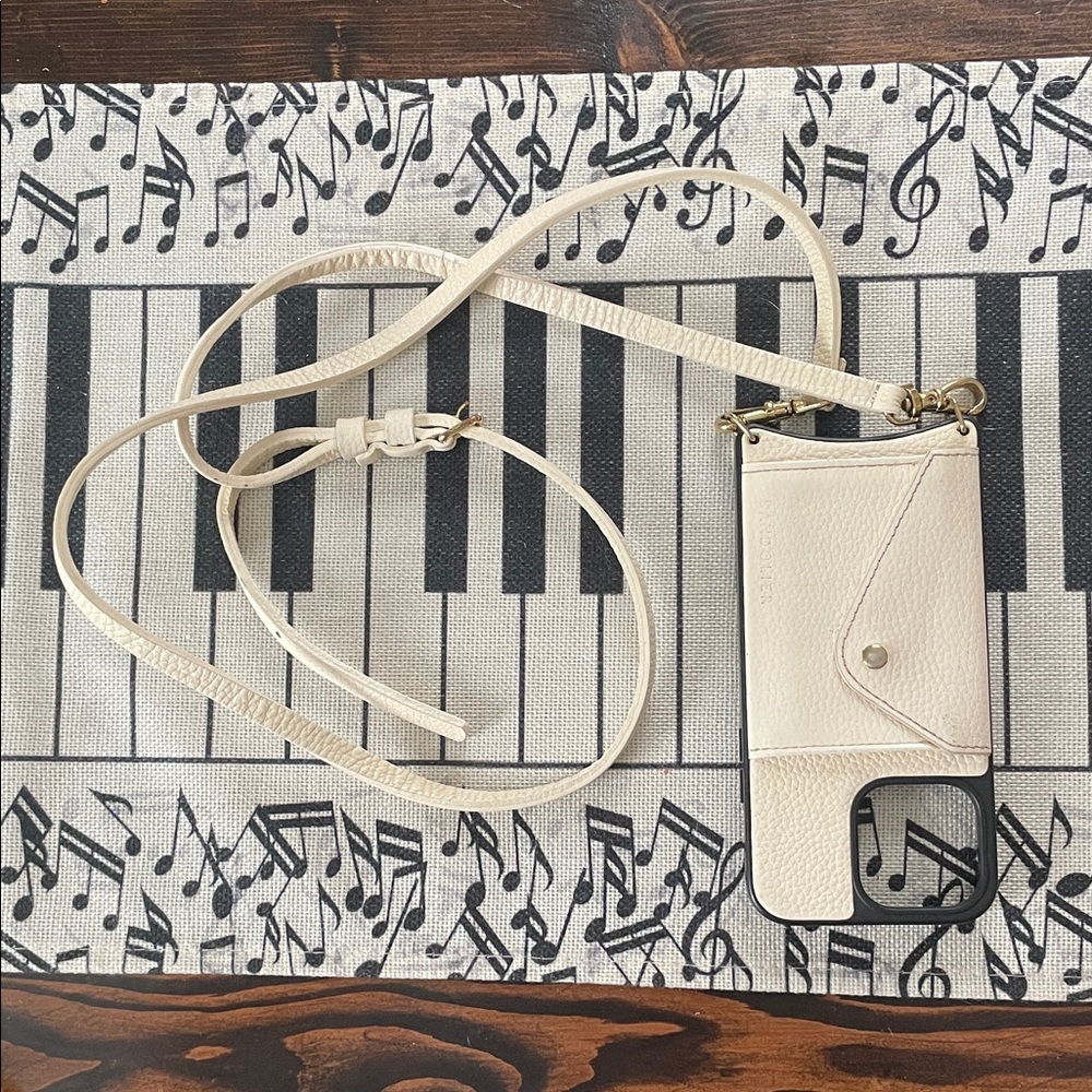 Bandolier Donna Side Slot Cream Phone Case Adjustable Crossbody